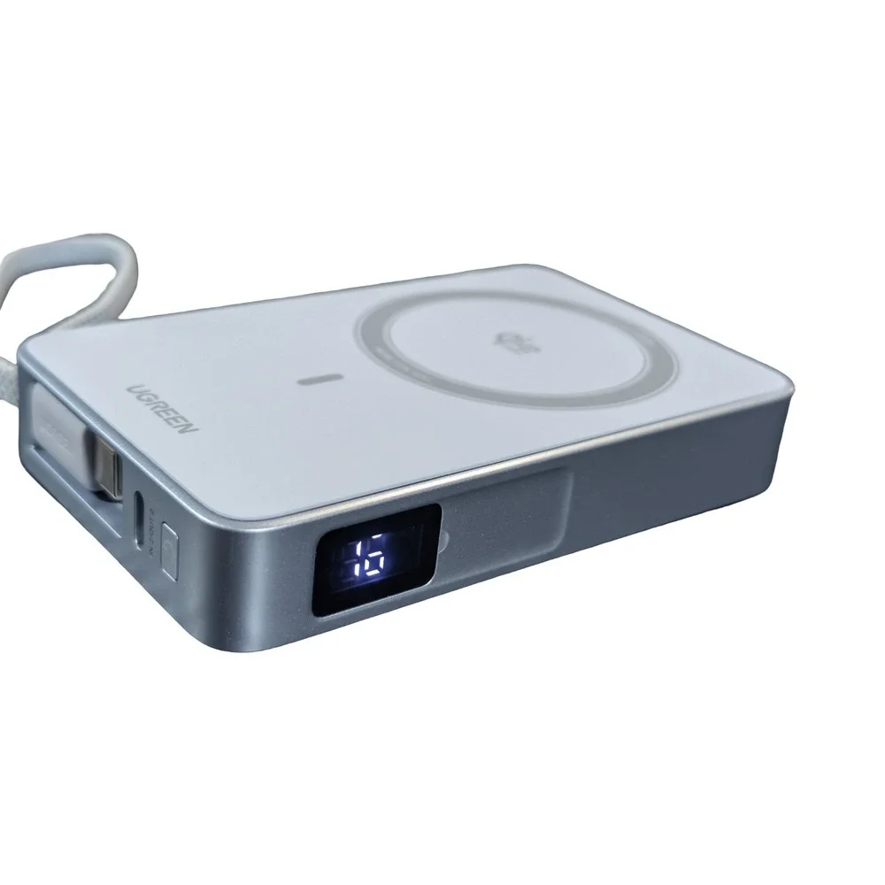 Qq5O UGREEN MagFlow Qi2.2 25W MagSafe Magnetic Wireless Battery Charger PB773